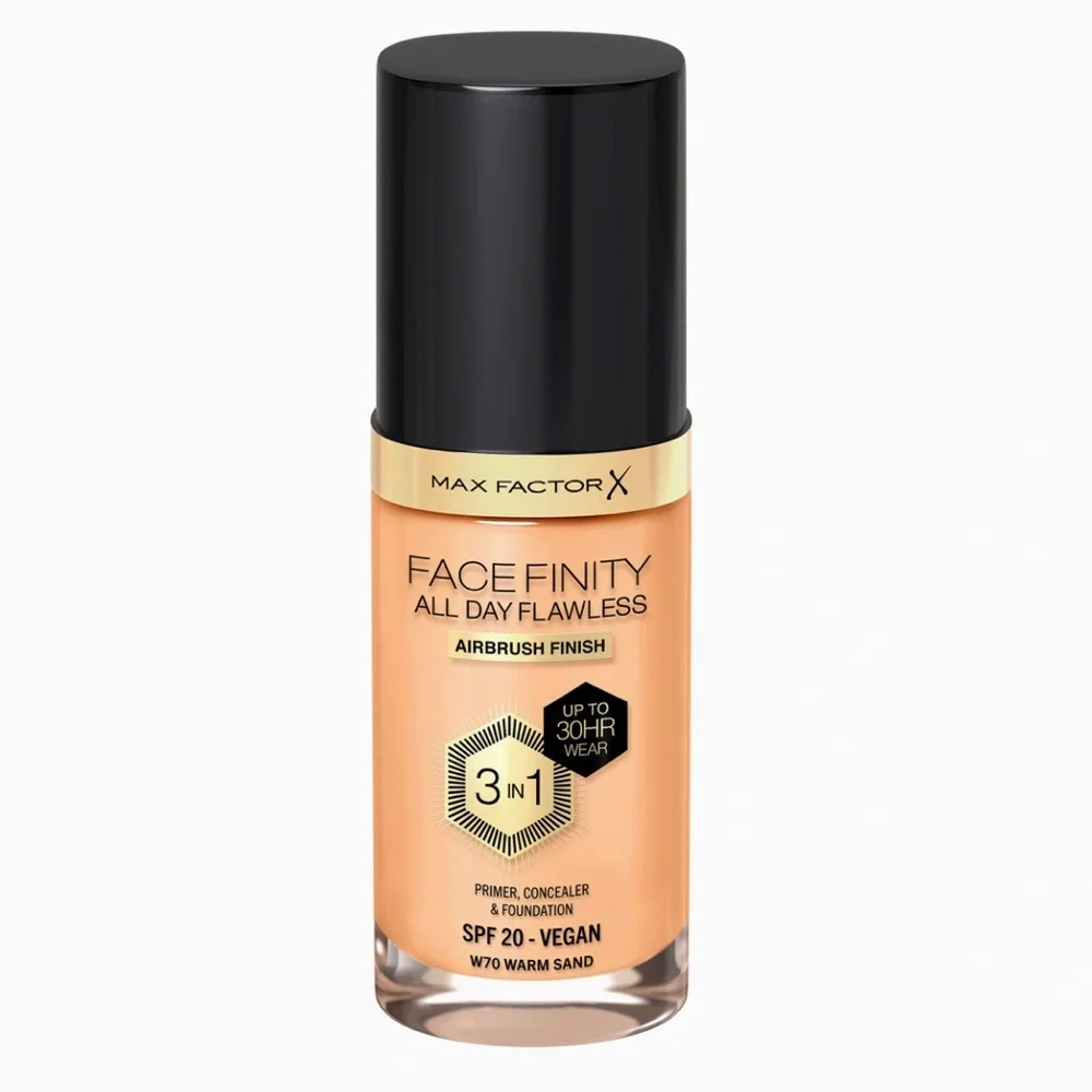 Max Factor Facefinity All Day Flawless 3 In 1 Foundation Warm Sand 30ml Lot of 2